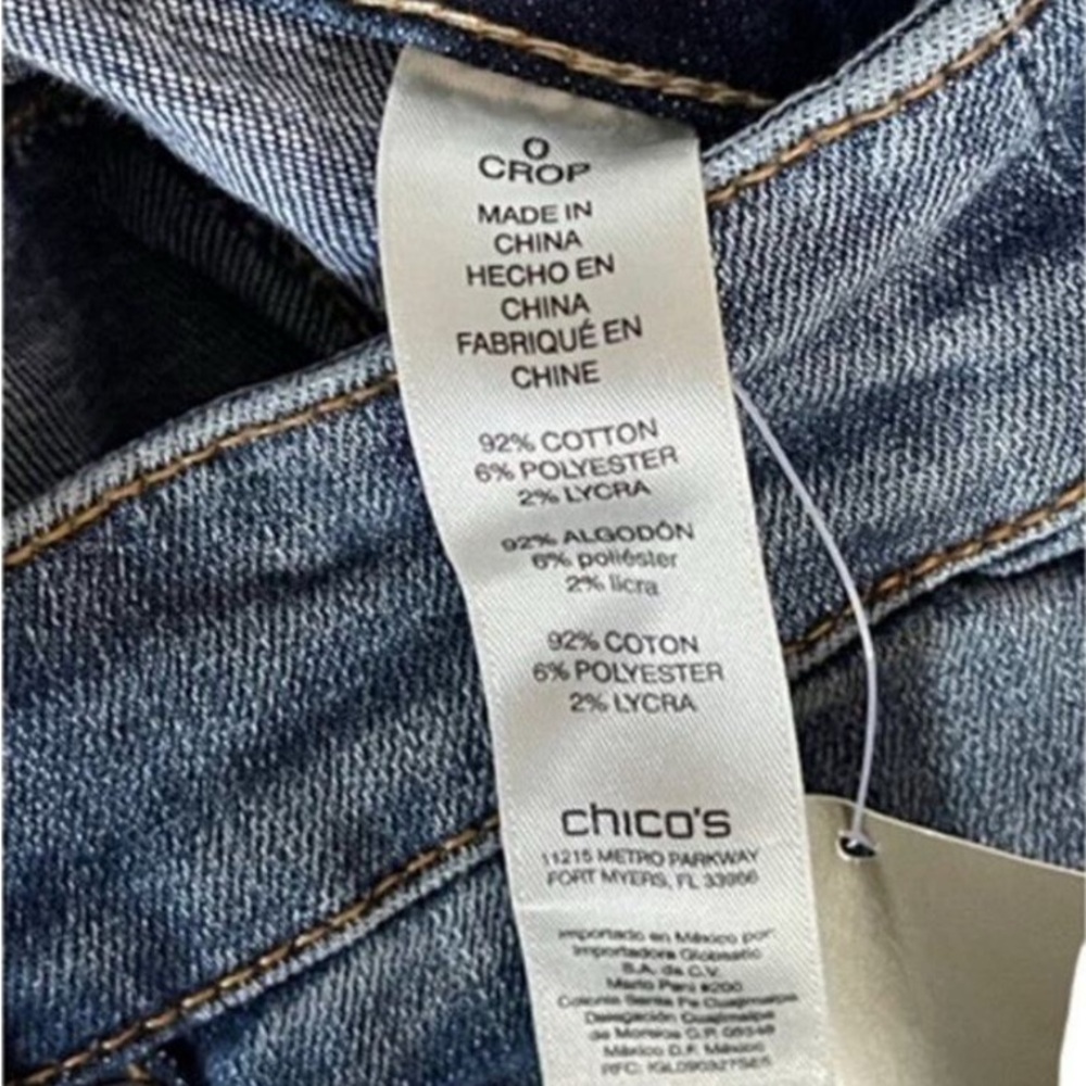 Chico's Platinum Straight Crop Jeans in Blue - Picture 6 of 7